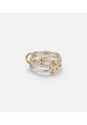 Spinelli Kilcollin Raneth 925 sterling silver and 18kt gold ring with diamonds