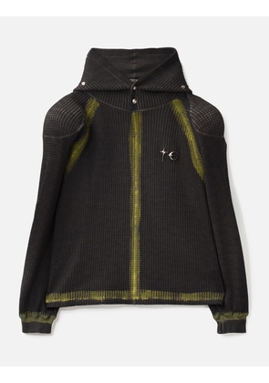 Bulk Shoulder Painted Line Waffle Hoodie