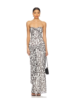 AFRM Rosalie Maxi Dress in White,Black. Size 1X. Also in XS, S, M, L, XL, XXL, 2X, 3X.