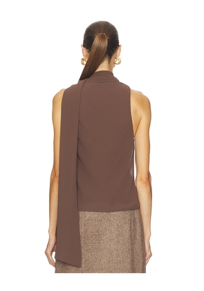 Camila Coelho Casilda Top in Chocolate. Size S. Also in L, M, XL, XS, XXS.