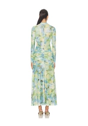 Bardot Lea Floral Mesh Dress in Green. Size XS. Also in L, M, S, XL.
