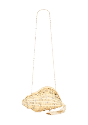 Emm Kuo Rebecca Minkoff Shellona Shell Shaped Evening Bag in Beige.
