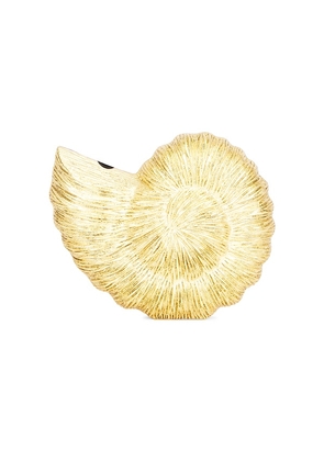 Emm Kuo Kahala Circular Sea Shell in Metallic Silver.