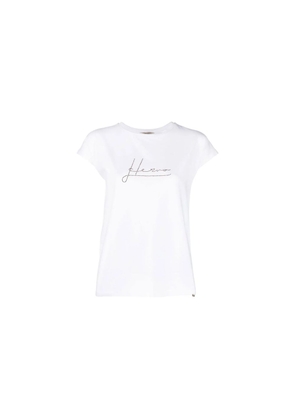 Herno White Cotton T-Shirt - 42