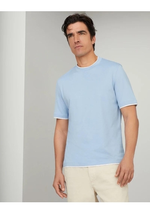 Brunello Cucinelli Bicolor Cotton T-Shirt - S