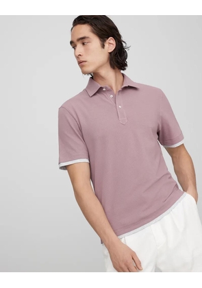Brunello Cucinelli Bicolor Cotton Polo Shirt - S
