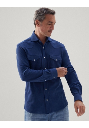 Brunello Cucinelli Blue Cotton Shirt - XS