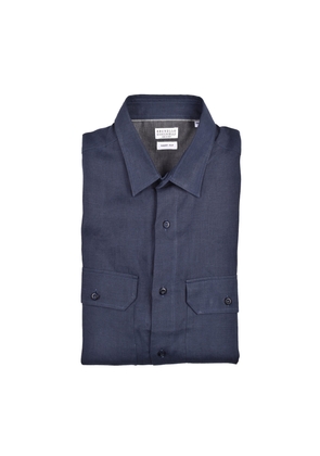 Brunello Cucinelli Blue Triacetate Shirt - XS