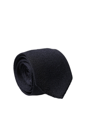 Dolce & Gabbana Dark Blue Solid 100% Silk Adjustable Men Necktie Tie