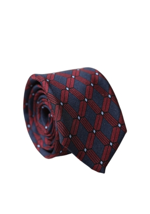 Dolce & Gabbana Blue Red Patterned 100% Silk Adjustable Men Necktie Tie