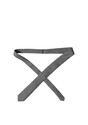 Dolce & Gabbana Black White Patterned Silk Adjustable Men Necktie Tie