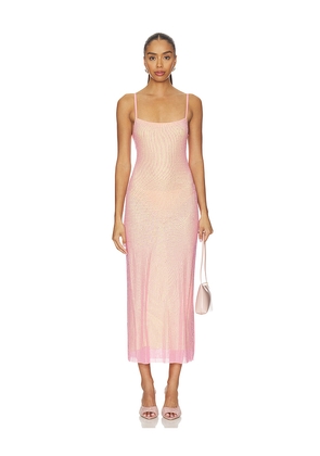AREA Crystal Hotfix Cami Dress in Peach,Lemon. Size XS. Also in M, S.