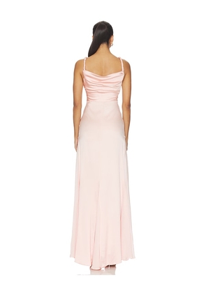Alice + Olivia Andrina Twist Strap Flare Maxi Dress With Sheer Godets in Pink. Size 0. Also in 12, 2, 4.