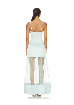 ELLIATT Marcella Strapless Gown in Seafoam in Teal. Size XS. Also in L, XL.