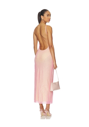 AREA Crystal Hotfix Cami Dress in Peach,Lemon. Size XS. Also in S, M.