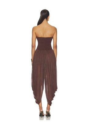 ET OCHS Harris Knit Jumpsuit in Chocolate. Size XS. Also in S, L.