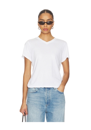 COTTON CITIZEN The Marseille V-neck Tee in White. Size XS. Also in S, M.