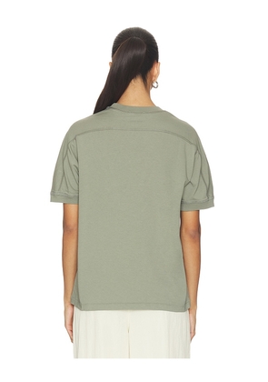 ANINE BING Walker Collegiate Tee in Sage. Size XS. Also in S, M, L.