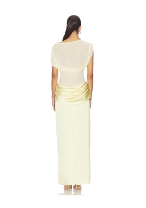 Amanda Uprichard x REVOLVE Olandria Midi Dress in Yellow. Size S. Also in L, M, XL, XS.