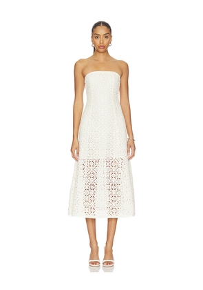 CAMI NYC Lisboa Strapless Crochet Dress in Cream. Size 0. Also in 12, 2, 4, 6, 8.