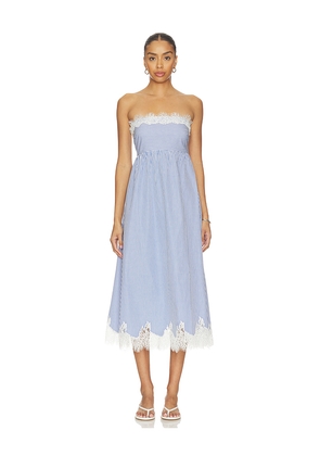 CAMI NYC Kacey Strapless Dress in Blue. Size XXS. Also in L, M, S, XL, XS.