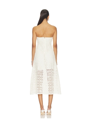 CAMI NYC Lisboa Strapless Crochet Dress in Cream. Size 0. Also in 10, 12, 4, 8.