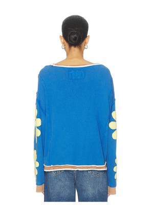 Free People x We The Free You're A Star Tee in Blue. Size L. Also in XS, M, XL.