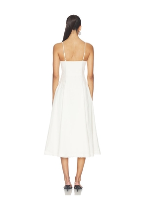 SIMKHAI Analise Bustier Midi Dress in White. Size M. Also in L.