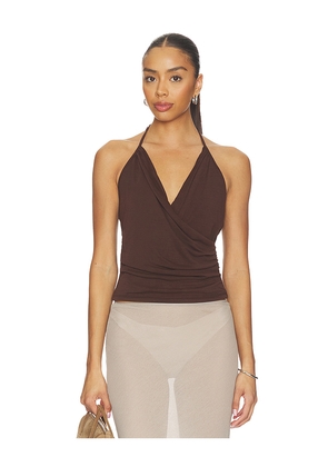 Geel Julian Halter Top in Chocolate. Size S. Also in L, M, XL, XS.