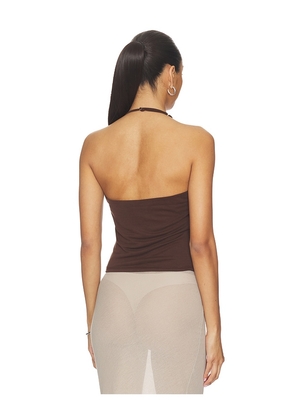 Geel Julian Halter Top in Chocolate. Size S. Also in XS, M.