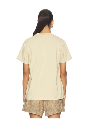 Ganni Future Heavy Jersey Oversized T-shirt in Beige. Size XS. Also in S, M, L, XL.