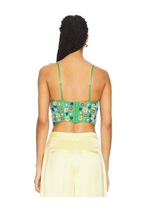 LA FUORI Mossy Meadow Bustier in Green. Size M. Also in L, XL.