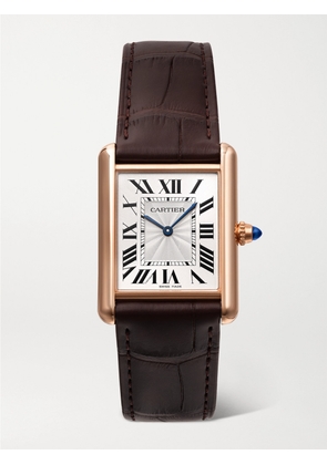 Cartier - Tank Louis Cartier 33.7mm Medium 18-karat Gold And Alligator Watch - One size