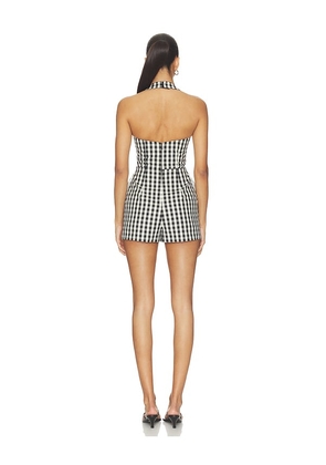 Lovers and Friends Zoe Romper in Black,White. Size XXS. Also in S.