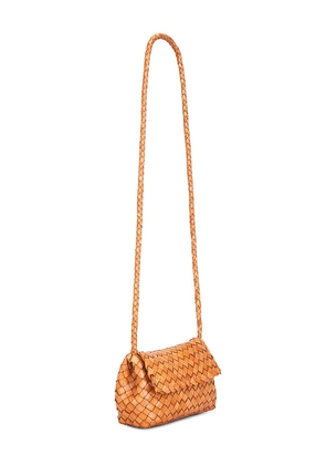 Loeffler Randall Vinnie Woven Crossbody Bag in Cognac.