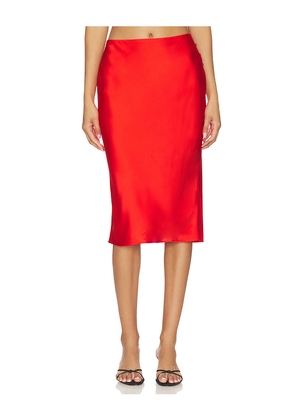 Lovers and Friends Zoe Midi Skirt in Red. Size XXS. Also in XS, S, M, L, XL.
