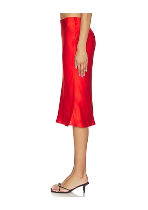 Lovers and Friends Zoe Midi Skirt in Red. Size XXS. Also in XS, S, XL.