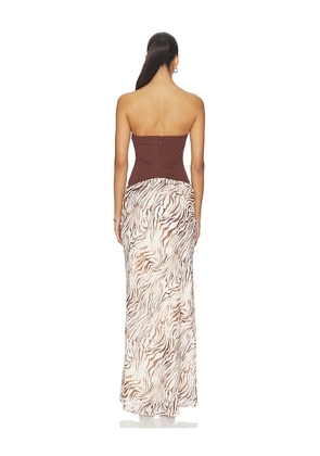 Lovers and Friends Anneli Maxi Dress in Beige,Brown. Size XXS. Also in XS, S, M, L, XL.