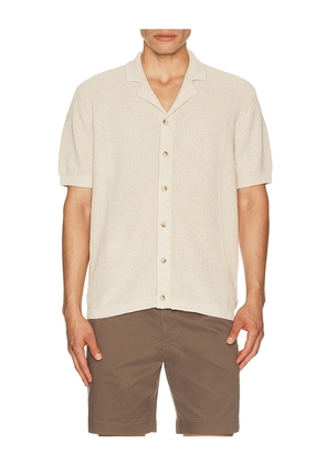 onia Silk Linen Camp Shirt in Neutral. Size S. Also in M, L, XL/1X.