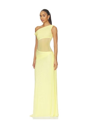 MISHA The Sisal Mesh Dress in Lemon. Size S. Also in M.