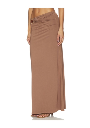 MORE TO COME Brixton Maxi Skirt in Tan. Size XXS. Also in M, XL.