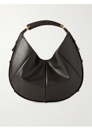 SAINT LAURENT - Mombasa Paneled Leather Shoulder Bag - Brown - One size