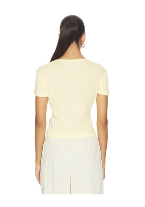 The Laundry Room Momentum Horse Baby Tee in Lemon. Size XS. Also in S, M, L.