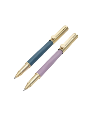 Papier Groove Rollerball Pen Set in Metallic Neutral.