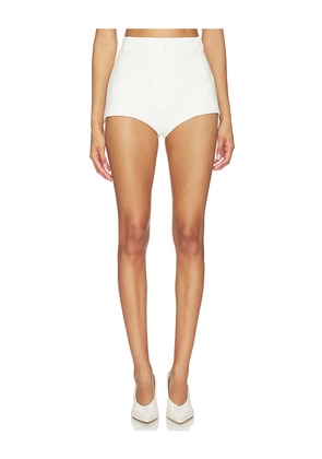SANS FAFF Crepe Hot Pants in White. Size XS. Also in S, M, L.