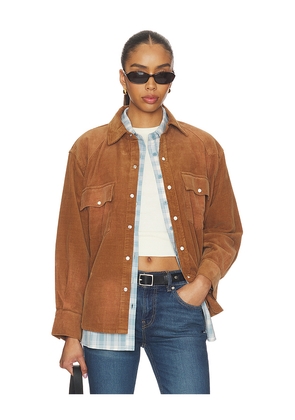 Found Western Corduroy Shirt in Brown. Size XS. Also in S, M, L, XL/1X.