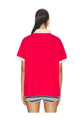 Found Goji Red Jersey Tee in Red,Nude. Size XS. Also in M, L, XL/1X.