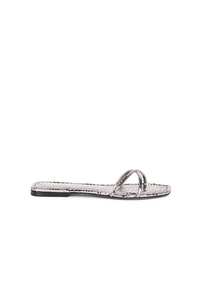 Paris Texas Biarritz Flat Sandal in Metallic silver. Size 36. Also in 37, 38, 39.