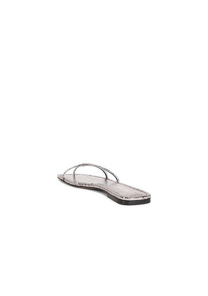 Paris Texas Biarritz Flat Sandal in Metallic silver. Size 36. Also in 37, 38, 39, 40.