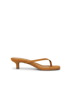 TKEES Julia Square Toe Suede Flip Flop in Tan. Size 6. Also in 10, 11, 7, 8, 9.